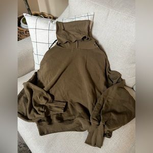 AGolde turtle neck balloon sleeve sweatshirt.